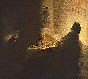 Rembrandt van rijn The Supper at Emmaus oil painting on canvas